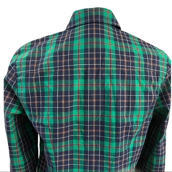 Vinyard Vines Women's Green Plaid Long Sleeve Casual Button Down Dress Shirt - Picture 7 of 10